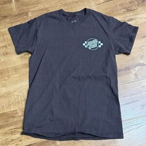 Santa Cruz Skateboards T Shirt Brown Sz Small Skater
